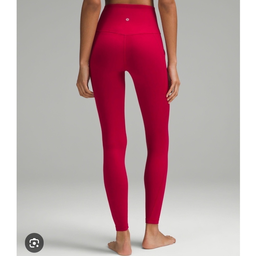 NWT Lululemon Ruby Red Nulu Align High Rise Pant Leggings with Pockets 14